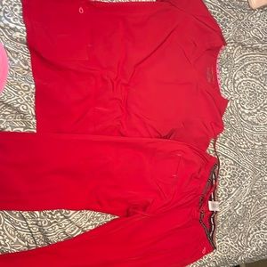 heart soul red scrub set size L